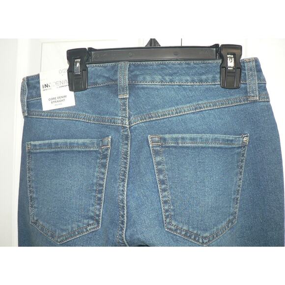 INC International Concepts Curvy MidRise Ripped Straight-Leg Blue Jeans 0/25 $70 - Picture 12 of 12